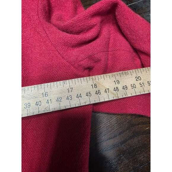 Fundamental Things Red Wool Blazer Jacket 1 Button Women's Petite 10 Vintage - Picture 4 of 6